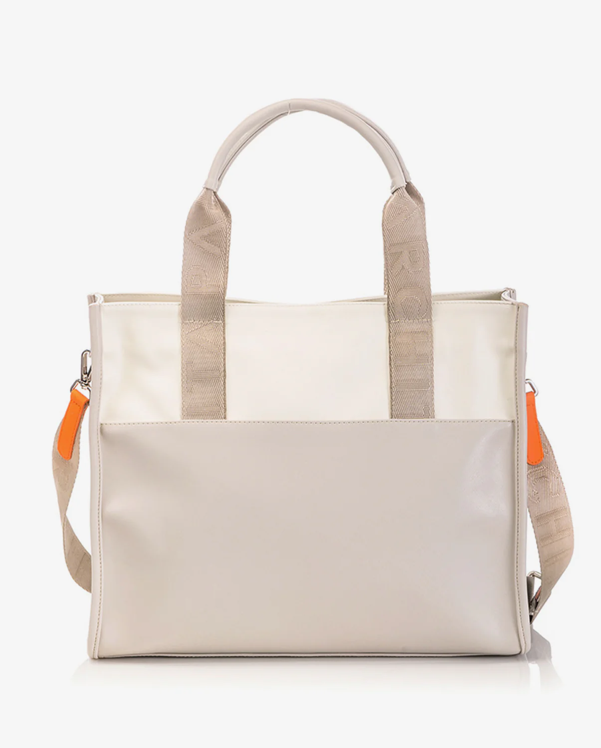 Bolso Shopping Clásico Taupe x Crema - Image 4